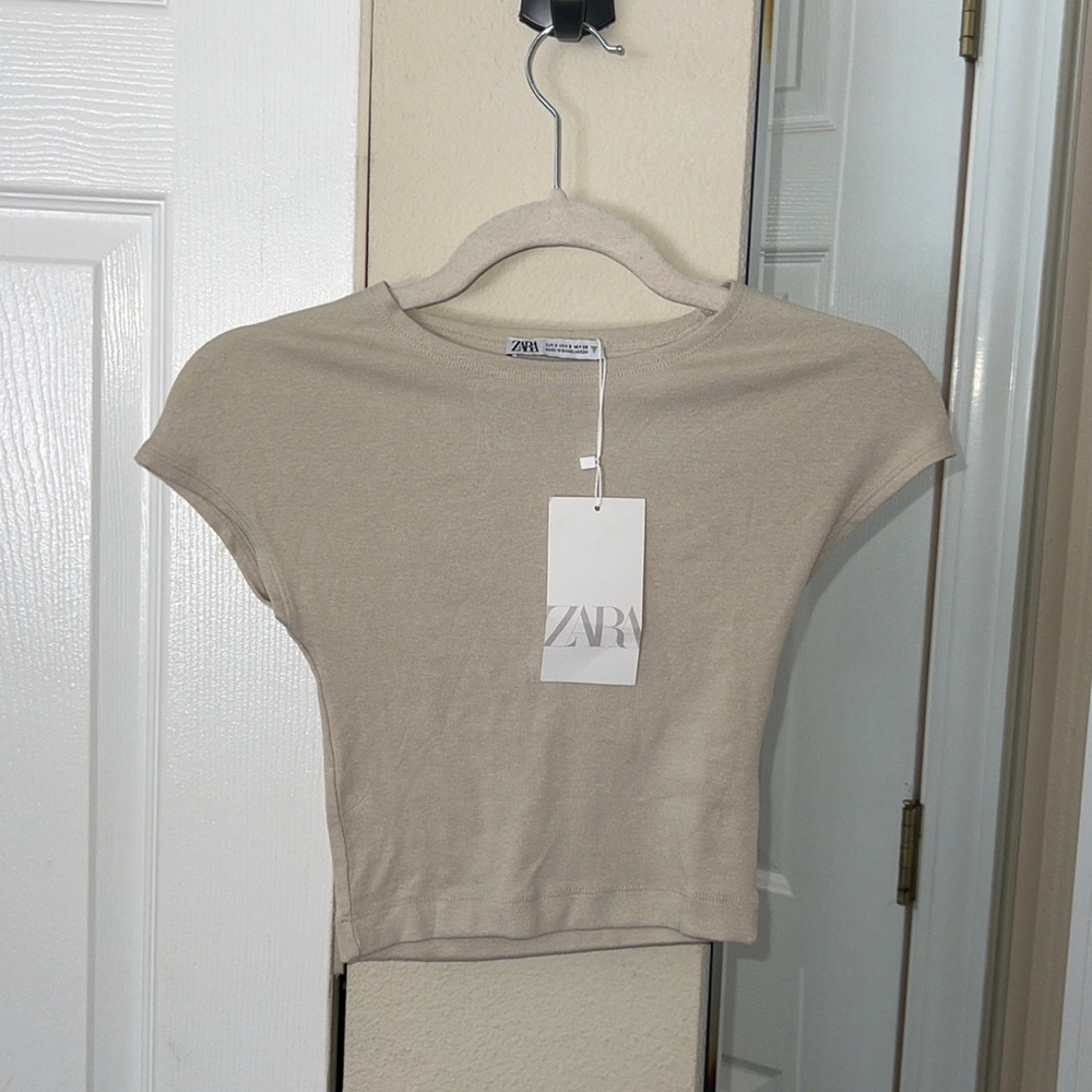 Beige crop top